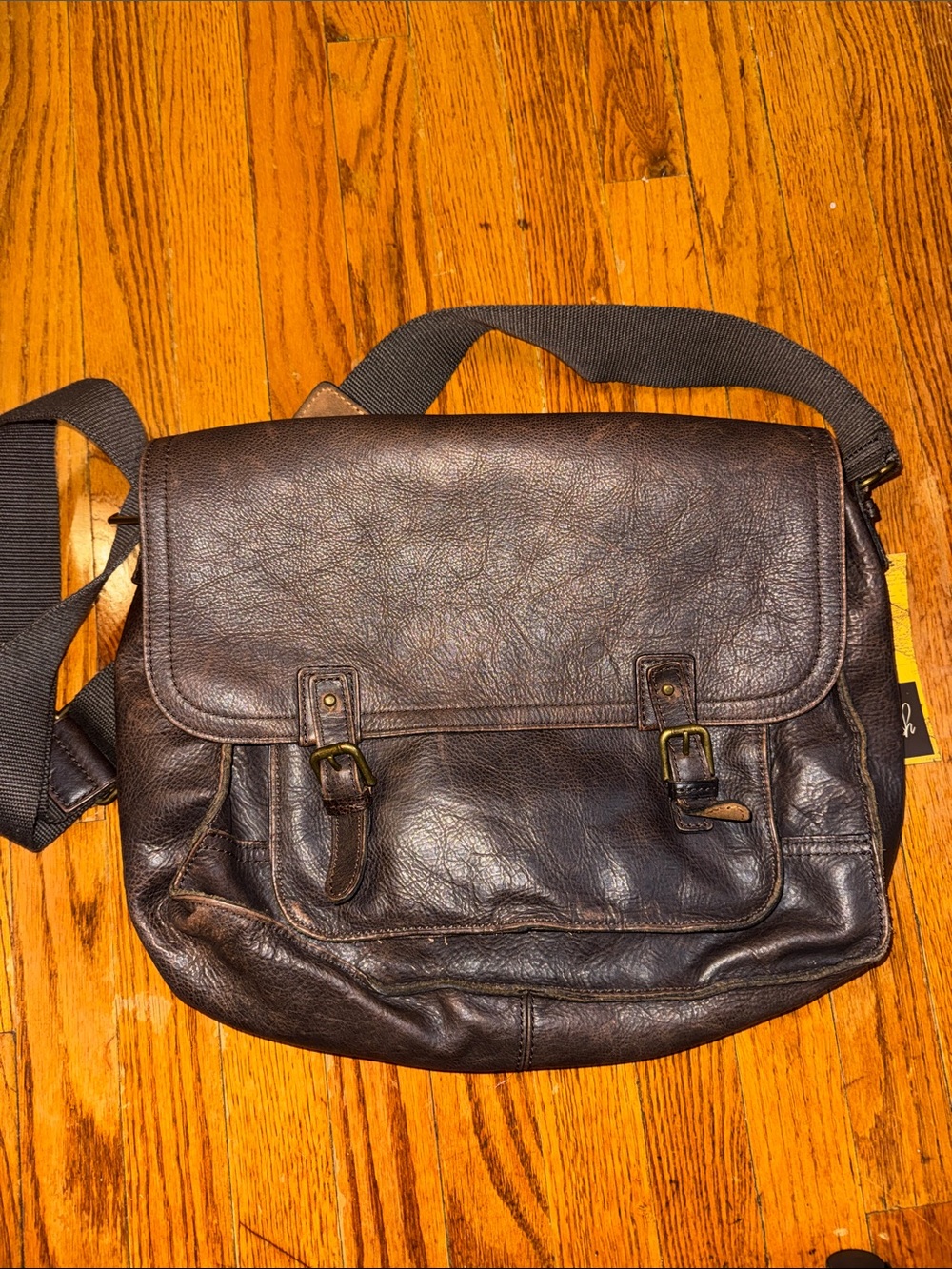 Patricia Nash Leather Messenger Bag for Men - Dark Brown